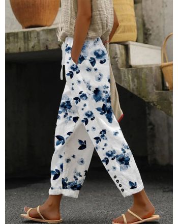 Floral Casual Loose Pants