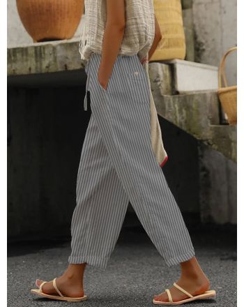 Striped  Loose Casual Pants