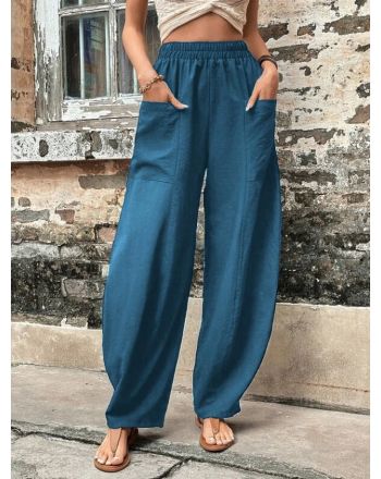 Plain Casual Casual Pants