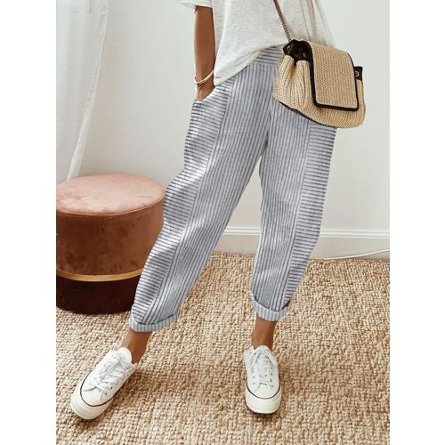 Striped Printed Casual Loose Pants