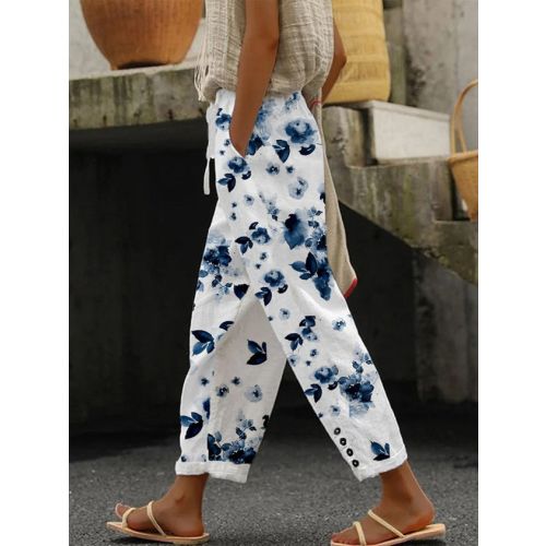 Floral Casual Loose Pants